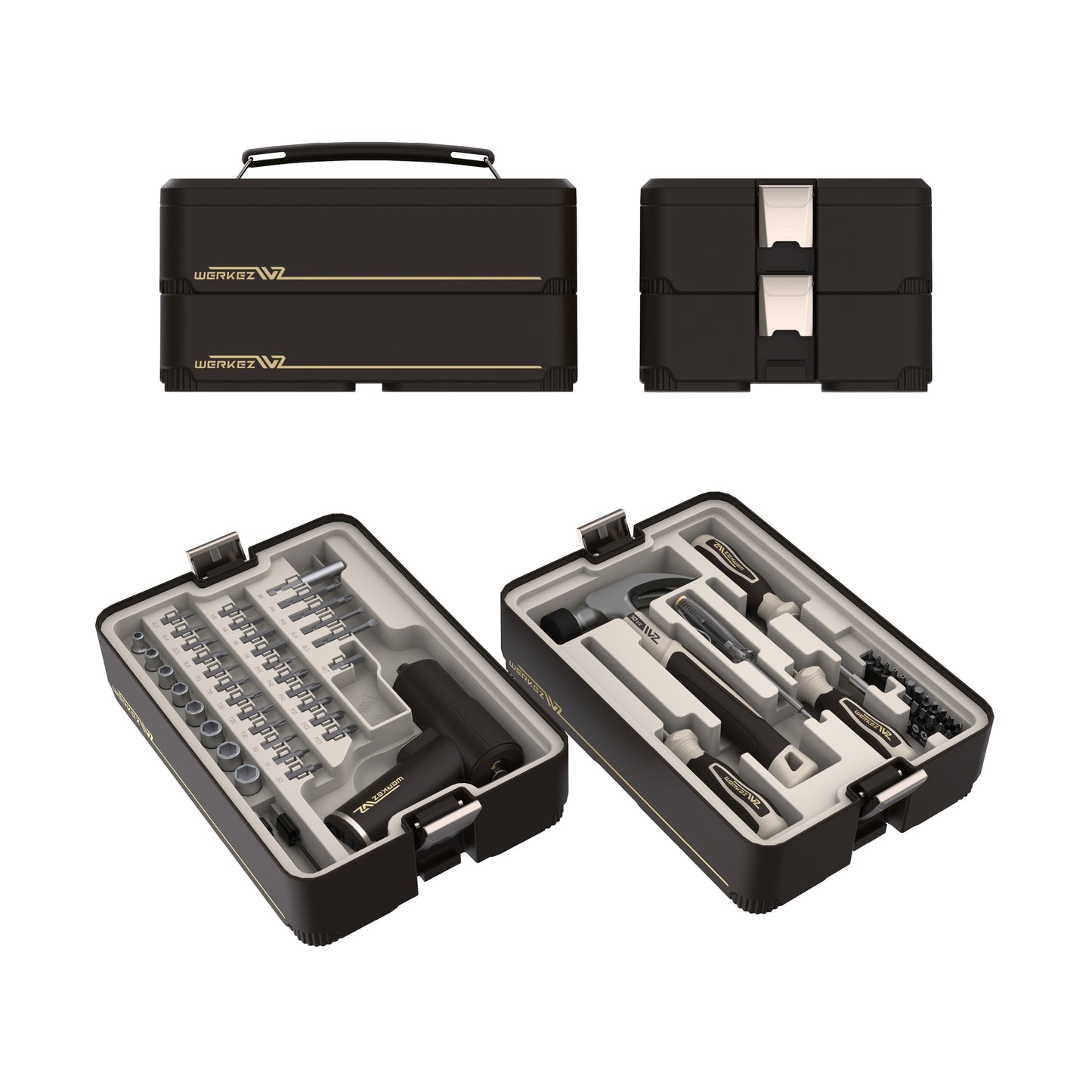 Cordless and Manual Screwdriver and Hammer Set
