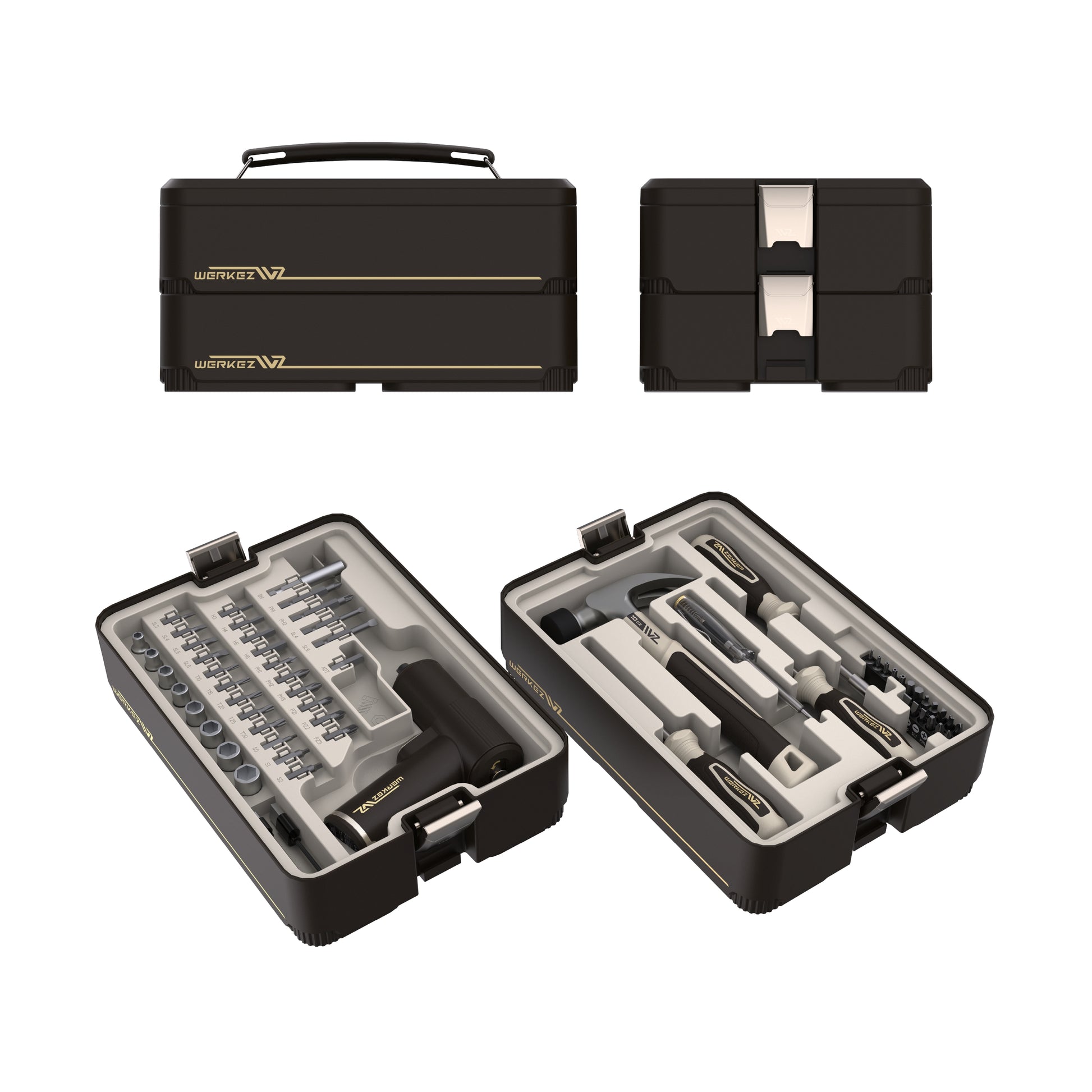 Cordless and Manual Screwdriver and Hammer Set