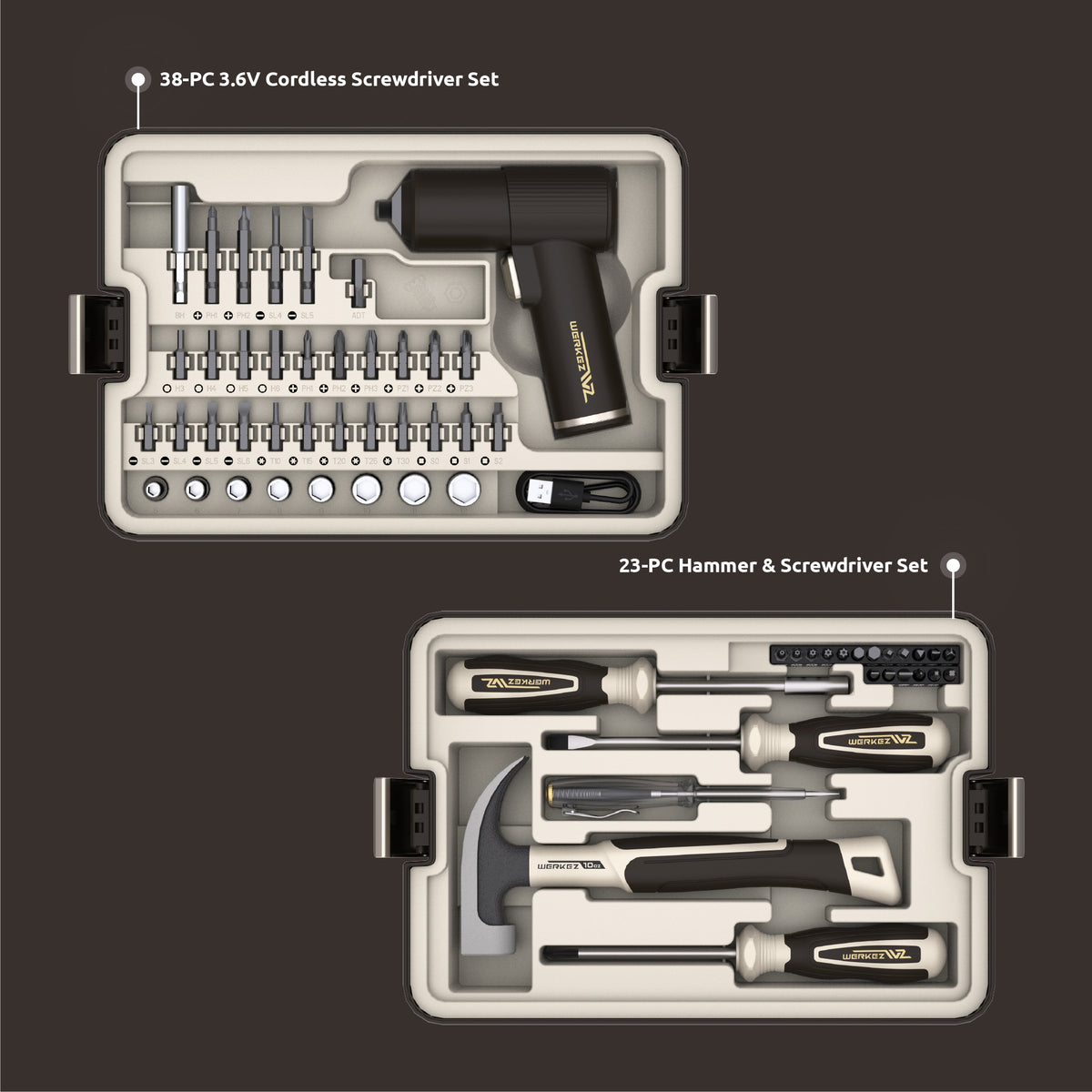 61-Piece Electric and Manual Tool Set