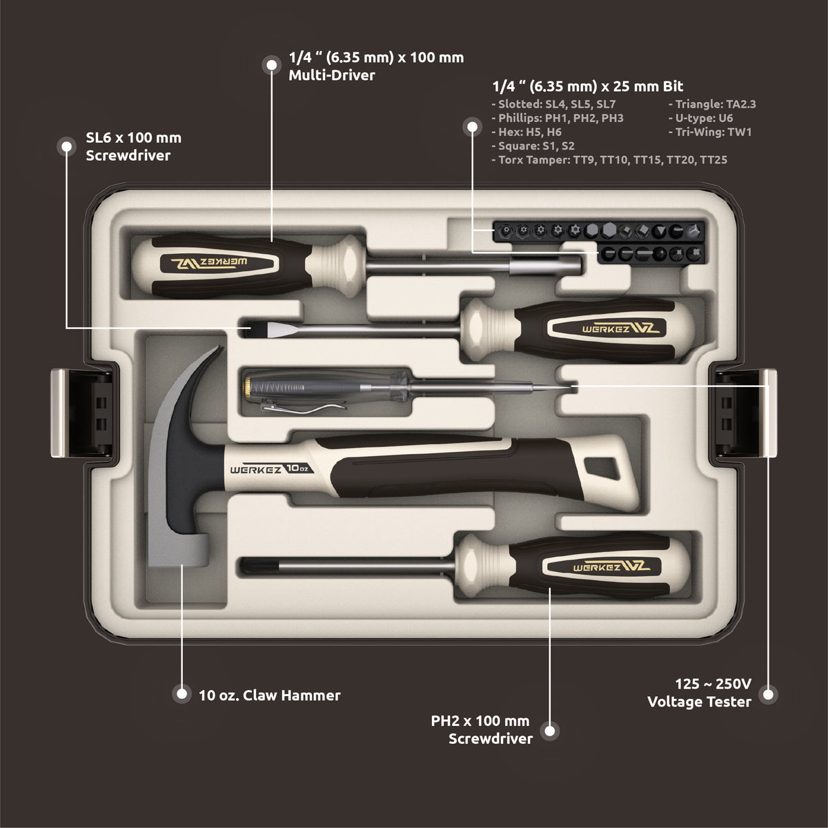 23-PC Hammer & Screwdriver Set